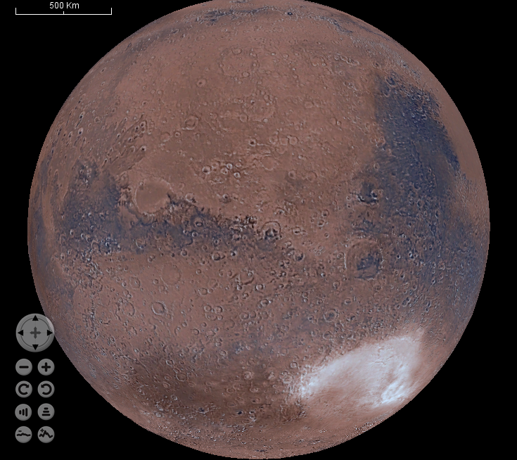 Thirteenth slide - 3D Projection of Mars