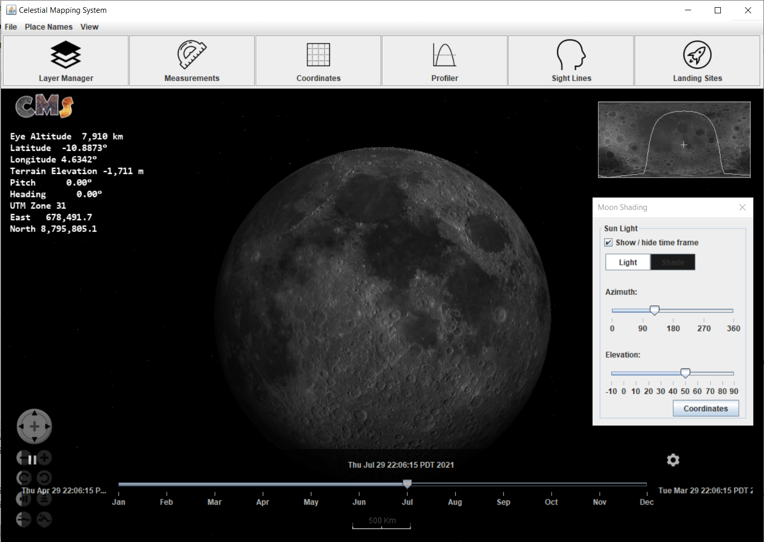 Fifthteenth slide - Moon Shading Simulation