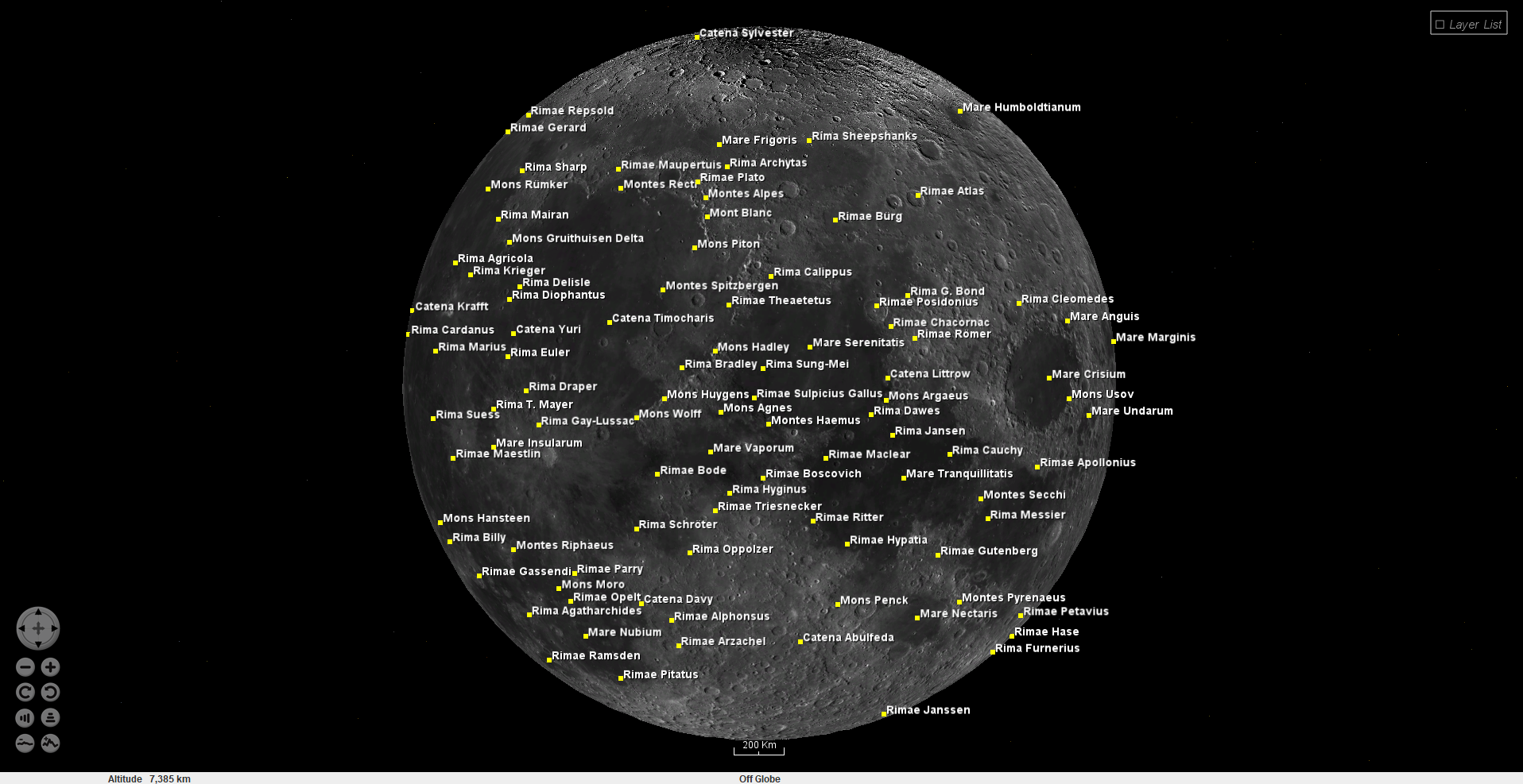 Twelfth slide - USGS Lunar Placemarks